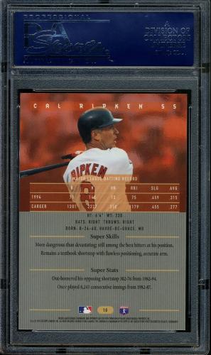 1995 Bowman's Best #10 Cal Ripken PSA 10 #19725171 - Back