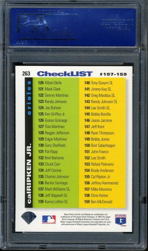 1995 Collector's Choice SE #263 Cal Ripken CL PSA 10 #15598854 - Back