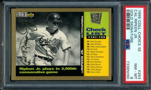 1995 Collector's Choice SE Gold Signature #263 Cal Ripken CL PSA 8 #73385090