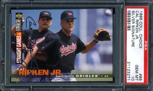1995 Collector's Choice Silver Signature #085 Cal Ripken PSA 10 #21123271