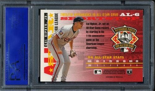 1995 Donruss All-Stars #AL6 Cal Ripken PSA 9 #11789033 - Back