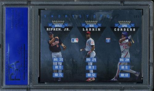 1995 Donruss Dominators - No Coating #6 Ripken/Larkin/Cordero PSA 10 #11789034 - Back