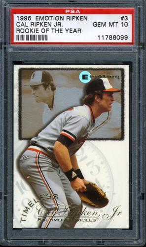 1995 Emotion Ripken #03 Cal Ripken-Rookie of the Year PSA 10 #11786099