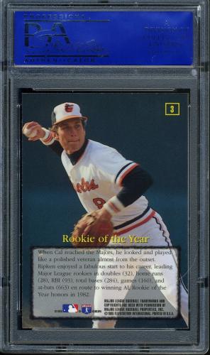 1995 Emotion Ripken #03 Cal Ripken-Rookie of the Year PSA 10 #11786099 - Back