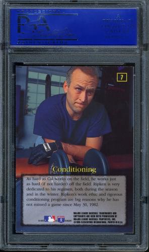 1995 Emotion Ripken #07 Cal Ripken-Conditioning PSA 10 #11786102 - Back