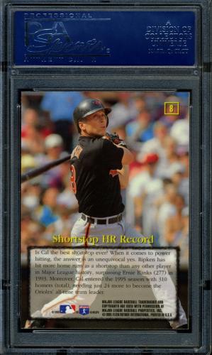 1995 Emotion Ripken #08 Cal Ripken-Shortstop HR Record PSA 10 #31620235 - Back