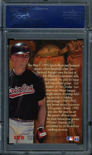 1995 Fleer Update Smooth Leather #8 Cal Ripken PSA 10 #21124840 - Back