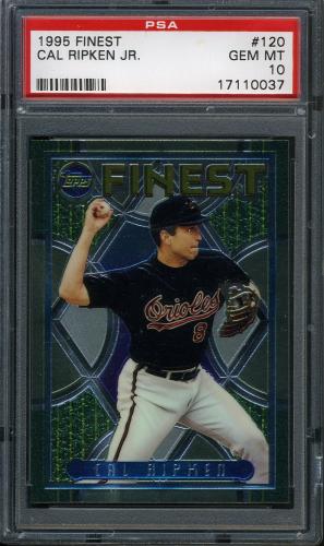 1995 Finest No Coating #120 Cal Ripken PSA 10 #17110037
