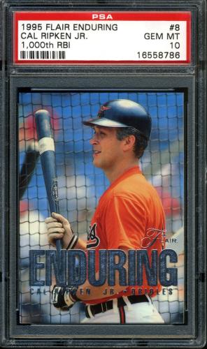 1995 Flair Ripken #08 Cal Ripken-1,000th RBI PSA 10 #16558786