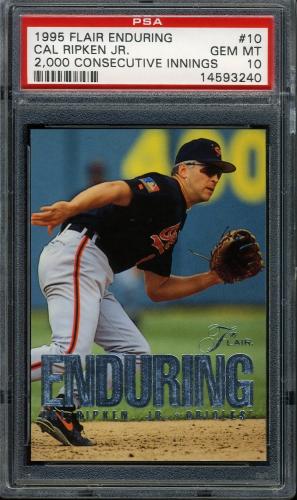 1995 Flair Ripken #10 Cal Ripken-2,000th Consecutive Game PSA 10 #14593240