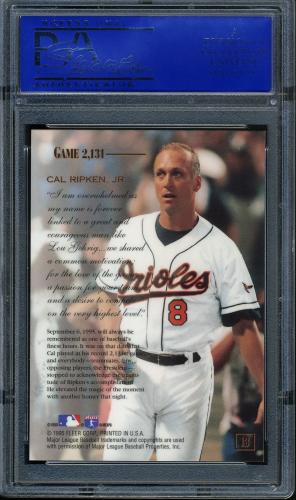 1995 Flair Ripken #13 Cal Ripken MAIL PSA 10 #11786112 - Back