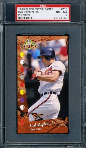 1995 Fleer Extra Bases Game Test Samples #18 Cal Ripken Jr. PSA 8 #22137139