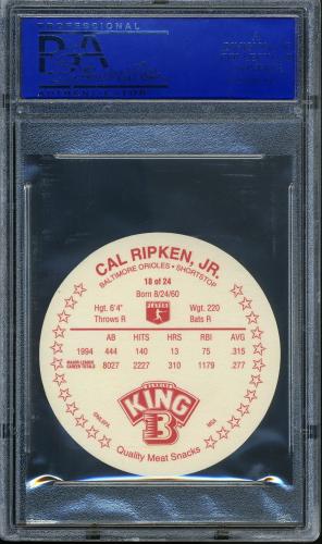 1995 King-B Discs #18 Cal Ripken PSA 10 #11786115 - Back