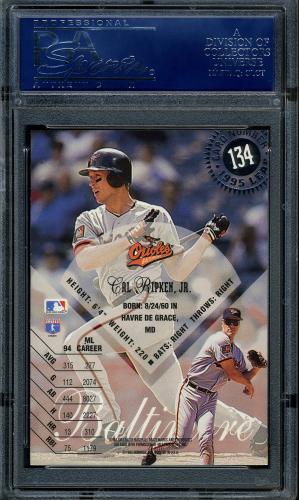 1995 Leaf #134 Cal Ripken PSA 10 #16891974 - Back