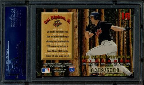 1995 Leaf Limited Lumberjacks #16 Cal Ripken PSA 10 #20708305 - Back