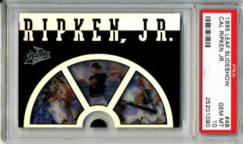 1995 Leaf Slideshow - No Coating #4B Cal Ripken PSA 10 #25201090