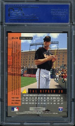 1995 National Packtime #10 Cal Ripken PSA 10 #14619748 - Back