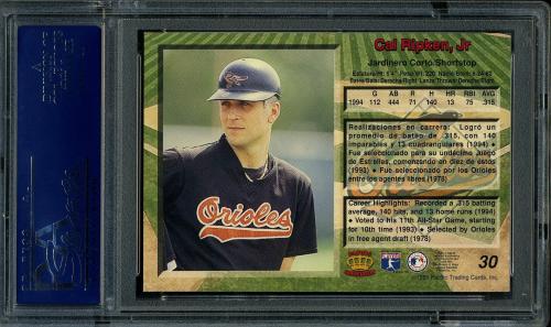 1995 Pacific #30 Cal Ripken PSA 10 #20216409 - Back