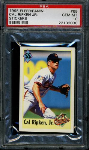 1995 Panini Stickers [Collect all 156] #68 Cal Ripken Jr. [Collect all 156] PSA 10 #22102030