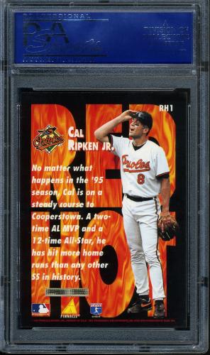 1995 Pinnacle Red Hot #RH1 Cal Ripken PSA 10 #15003152 - Back