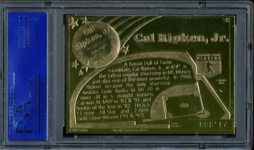 1995 ProMint Cal Ripken PSA 9 #30980111 - Back