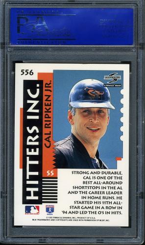 1995 Score #556 Cal Ripken HIT PSA 10 #11786132 - Back