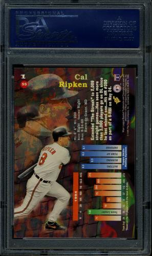 1995 Stadium Club First Day Issue #001 Cal Ripken PSA 10 #21661939 - Back
