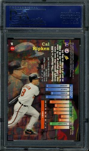 1995 Stadium Club Members Only Parallel #001 Cal Ripken PSA 10 #19628163 - Back