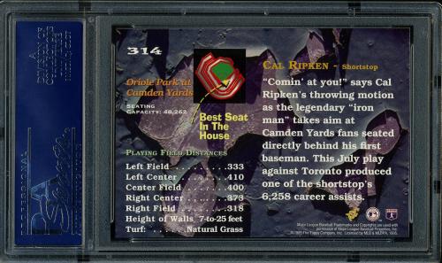 1995 Stadium Club Members Only Parallel #314 Cal Ripken BES PSA 10 #19628103 - Back