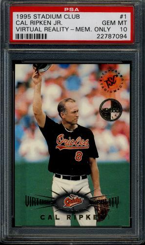 1995 Stadium Club Virtual Reality Members Only #1 Cal Ripken PSA 10 #22787094