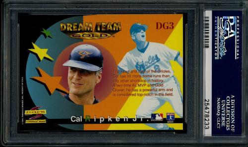 1995 Score Dream Team #DG3 Cal Ripken PSA 10 #25478233 - Back