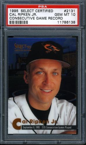 1995 Select Certified #2131 Cal Ripken TRIB PSA 10 #11786138