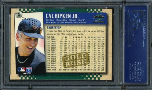 1995 Score Gold Rush Redeemed Card #003 Cal Ripken PSA 8 #11786535 - Back