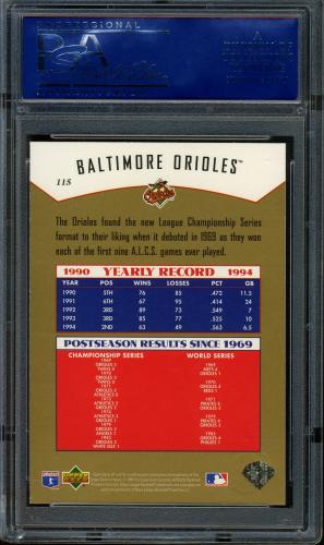 1995 SP Championship #115 Cal Ripken MLP PSA 10 #15530073 - Back