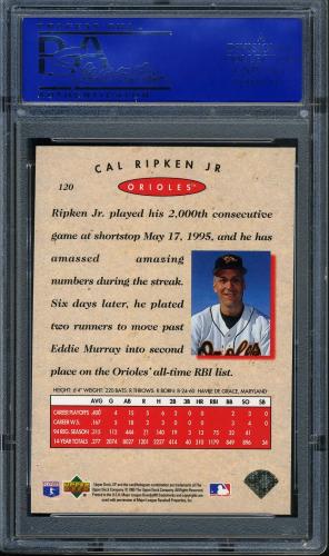1995 SP Championship #120 Cal Ripken PSA 10 #11786143 - Back