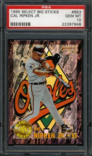 1995 Select Big Sticks #BS3 Cal Ripken PSA 10 #22297948