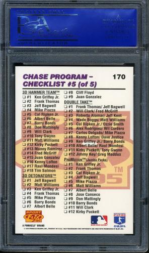 1995 Sportflix #170 C.Ripken/B.Bonds CL PSA 10 #11786145 - Back