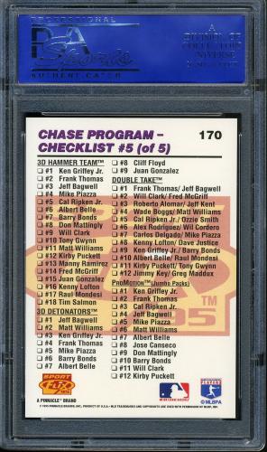 1995 Sportflix Artist's Proofs #170 B.Bonds/C.Ripken CL PSA 10 #30980113 - Back