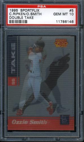 1995 Sportflix Double Take #5 C.Ripken/O.Smith PSA 10 #11786146
