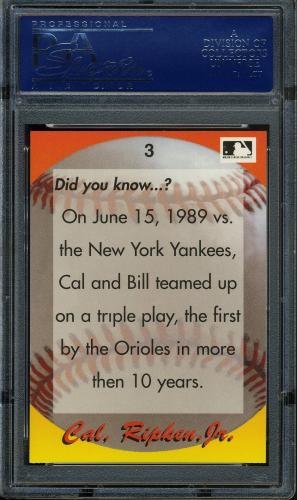 1995 Star Ripken 080 #003 Cal Ripken-Did you know...? PSA 10 #17250946 - Back