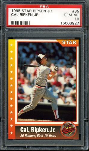 1995 Star Ripken 080 #035 Cal Ripken-20 Homers, First 10 Years PSA 10 #15003927
