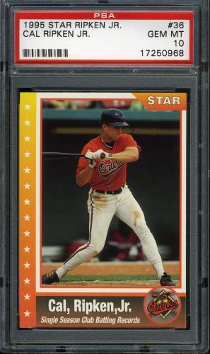 1995 Star Ripken 080 #036 Cal Ripken-Single Season Club Batting Records PSA 10 #17250968