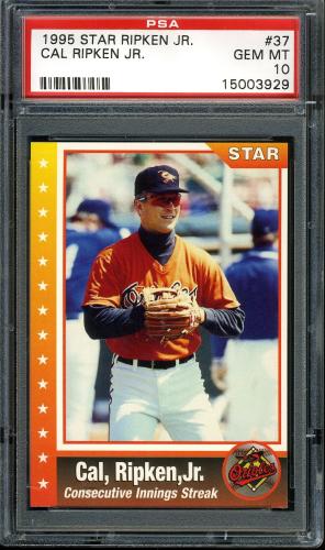 1995 Star Ripken 080 #037 Cal Ripken-Consecutive Innings Streak PSA 10 #15003929