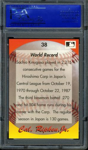 1995 Star Ripken 080 #038 Cal Ripken-World Record PSA 10 #30980120 - Back