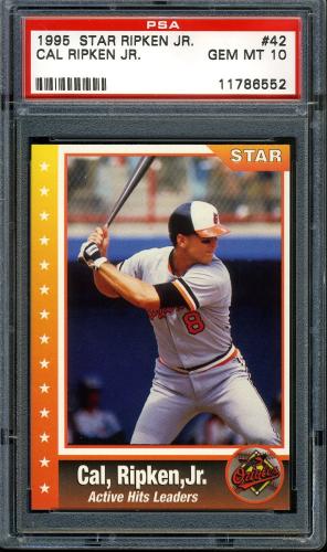1995 Star Ripken 080 #042 Cal Ripken-Active Hits Leaders PSA 10 #11786552