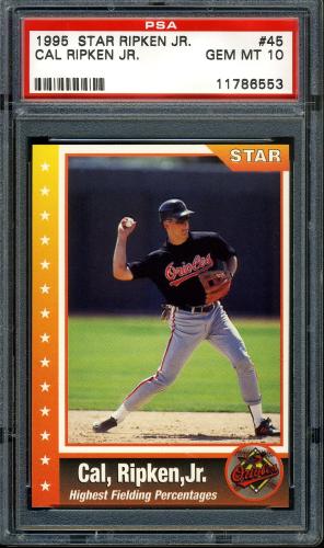 1995 Star Ripken 080 #045 Cal Ripken-Highest Fielding Percentages PSA 10 #11786553