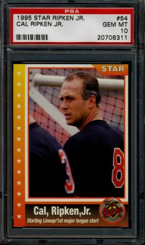 1995 Star Ripken 080 #054 Cal Ripken-Starting Lineup/1st major league start PSA 10 #20708311