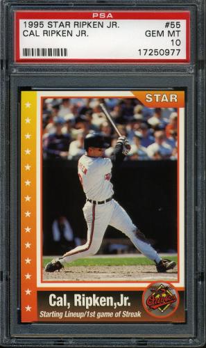 1995 Star Ripken 080 #055 Cal Ripken-Starting Lineup/1st game of Streak PSA 10 #17250977