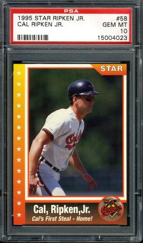 1995 Star Ripken 080 #058 Cal Ripken-Cal's First Steal-Home PSA 10 #15004023
