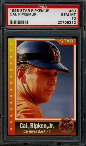 1995 Star Ripken 080 #060 Cal Ripken-Cal Gives Back-1 PSA 10 #20708312